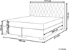 Boxspringbett Hellgrau 160x200 cm Leinenoptik Doppelbett Zierknöpfen Minimalistisch Modern Bild 2