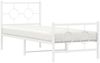 vidaXL Bettgestell mit Kopf- und Fußteil Metall Weiß 80x200 cm 376284 Bild 4
