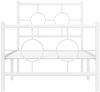vidaXL Bettgestell mit Kopf- und Fußteil Metall Weiß 80x200 cm 376284 Bild 5