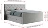 Boxspringbett KING VELEN, Doppelbett mit Multipocket-Matratze, Polsterbett mit Kopfstütze - 140x200 - Hellgrau Stoff - H3 Bild 5
