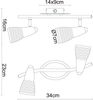 LED Deckenleuchte, Metall, nickel-matt, Chrom, Glas, Opal Bild 5