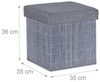 Grauer Sitzhocker mit Stauraum Bild 4