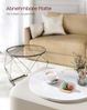 Vasagle Couchtisch rund, 2er Set mit abnehmbarer Tischplatte, marmorweiß-tintenschwarz, 60 x 60 x 45 cm Bild 2