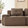Flieks 4-Sitzer Sofa, Modular Schlafsofa, Tiefsofa mit 4 Kissen, Cord, Braun Bild 5
