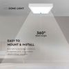 24 Watt LED Decken Lampe mit Mirrowave Bewegungssensor für Innen und Außen IP44 in weiß Eckig|Neutralweiß Bild 3