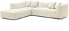 Vente-unique - NAEMIA Sofa SamtStoff Beige - B 233 cm x H 70 cm x L 263 cm Bild 4