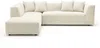 Vente-unique - NAEMIA Sofa SamtStoff Beige - B 233 cm x H 70 cm x L 263 cm Bild 3