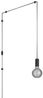EGLO Hängeleuchte NARICES Pendellampe, Stahl, E27, IP20, Wohnzimmerlampe, Hängelampe, Ein-/Ausschalter, ohne Leuchtmittel, Hängeleuchte, L4,5 x H128 x AL40 cm, schwarz, 1X40W exkl. Bild 2