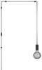 EGLO Hängeleuchte NARICES Pendellampe, Stahl, E27, IP20, Wohnzimmerlampe, Hängelampe, Ein-/Ausschalter, ohne Leuchtmittel, Hängeleuchte, L4,5 x H128 x AL40 cm, schwarz, 1X40W exkl. Bild 4