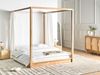 Himmelbett Holz HERLIERE 160 x 200 cm Hellbraun Bild 3