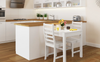 Moderne weiße Essgruppe mit Tisch und 2 Stühle Kiefer Massivholz 90.70-50 A W Set 21 Bild 2