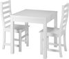 Moderne weiße Essgruppe mit Tisch und 2 Stühle Kiefer Massivholz 90.70-50 A W Set 21 Bild 5