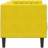 vidaXL Chesterfield-Sofa mit Nackenrollen 3-Sitzer Gelb Samt 372699 Bild 5