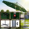 Clanmacy Sonnenschirm Sonnenschirm 300 cm Kurbel Ampelschirm mit LED & Windsicherung Grün Bild 4