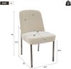 Merax Esszimmerstuhl (Set, 6St), 6er Set Polsterstühle Küchenstuhl Samt Beige, silberne Metallbeine Bild 4