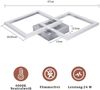 ZMH Deckenleuchte LED Deckenlampe Wohnzimmer - Modern Design Küchenlampe 24W 3000K Wohnzimmerlampe Flurlampe Warmweiß Schlafzimmerlampe Flur Deckenbeleuchtung Eckig Silber für Esszimmer Büro Bild 3