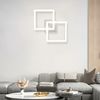 ZMH Deckenleuchte LED Deckenlampe Wohnzimmer - Modern Design Küchenlampe 24W 3000K Wohnzimmerlampe Flurlampe Warmweiß Schlafzimmerlampe Flur Deckenbeleuchtung Eckig Silber für Esszimmer Büro Bild 5