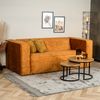 Bronx71 Samt Sofa Memphis 2,5-Sitzer ockergelb/cognac Bild 3