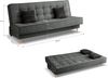 Schlafsofa (B/H/T: 199x91x91 cm) in Grau Bild 5