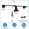 Nettlife Wandleuchte Innen Wandlampe Schwarz Vintage Schwenkbar Metall, LED wechselbar Bild 4