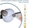 Nettlife Wandleuchte Innen Wandlampe Schwarz Vintage Schwenkbar Metall, LED wechselbar Bild 2