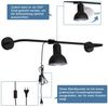 Nettlife Wandleuchte Innen Wandlampe Schwarz Vintage Schwenkbar Metall, LED wechselbar Bild 3