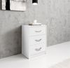 Nachtkommode >Bettine< in Weiß - 39x54x28cm (BxHxT) Bild 3