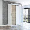 Schwebetürenschrank PAX 2-türig Schrank 120 cm (mit Spiegel) Farbe: Weiß , sonoma Bild 2