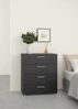 Dmora Kommode Asam, Mehrzweckkommode, Schlafzimmerkommode, Schrank mit Schubladen, 70x40 h82 cm, Schwarz Bild 2