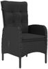 vidaXL 3-tlg. Garten-Essgruppe Poly Rattan und Akazienholz Schwarz 3058527 Bild 4