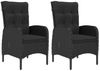 vidaXL 3-tlg. Garten-Essgruppe Poly Rattan und Akazienholz Schwarz 3058527 Bild 3
