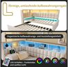 STILVORA Polsterbett 90/180x200 Schlafsofa mit bettfunktion Tagesbett ausziehbar L-Kopfteil (Funktionsbett, 1-tlg, L-Kopfteil mit Stauraumregal, Schlafsofa/Gästebett), mit LED-Beleuchtung & USB/Type-C Ladestation Bild 3