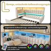STILVORA Polsterbett 90/180x200 Schlafsofa mit bettfunktion Tagesbett ausziehbar L-Kopfteil (Funktionsbett, 1-tlg, L-Kopfteil mit Stauraumregal, Schlafsofa/Gästebett), mit LED-Beleuchtung & USB/Type-C Ladestation Bild 4