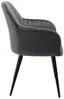Vente-unique - ELEANA Stuhl SamtStoff Grau - B 59 cm x H 82 cm x L 58 cm Bild 5