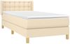 vidaXL Boxspringbett mit Matratze Creme 80x200 cm Stoff, Härtegrad: H2 [3130550] Bild 3