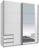 Schwebetürenschrank Emden Kleiderschrank mit Spiegel Ausführung weiß Bild 5