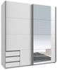 Schwebetürenschrank Emden Kleiderschrank mit Spiegel Ausführung weiß Bild 4