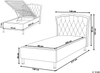 Bett mit Stauraum METZ 90 x 200 cm Samtstoff Pastellrosa Bild 2