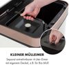 Klarstein Royal Trash Sensor-Mülleimer, 72 L Volumen in 4 Behältern, Restmüll & Recycling-Abfälle: 43 & 2 x 12,5 L, Bio-Eimer mit Deckel: 4 L, automatisches Öffnen und Schließen, roségold Bild 4