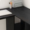 vidaXL Schreibtisch mit Regal Schwarz Eichen-Optik 142 x 102 x 73 cm 869291 Bild 4
