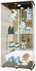 FUROKOY Glasvitrine Standvitrine, Modern Glas Vitrinenschrank (4 Lagen Glasvitrine mit 2 Glastür, Sammlervitrine, für Sammlerstücke Bücher Wein (mit Licht, schwarz) Bild 5