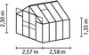 Vitavia 'Mars 6700' Gewächshaus, Aluminium, Schwarz, 3 mm ESG, 6,7 m² Bild 3