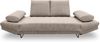 DOMO. collection Sofa 700 001, 2-Sitzer mit Federkernpolsterung und Schlaffunktion, verstellbare Armlehnen, 2er Couch, Polstergarnitur, 210 x 97 x 95 cm (BxTxH), taupe Bild 2