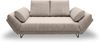 DOMO. collection Sofa 700 001, 2-Sitzer mit Federkernpolsterung und Schlaffunktion, verstellbare Armlehnen, 2er Couch, Polstergarnitur, 210 x 97 x 95 cm (BxTxH), taupe Bild 4