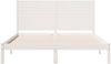 vidaXL Massivholzbett Extra Lang ohne Matratze Weiß 140x220 cm 3309314 Bild 4