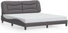 vidaXL Bettgestell mit LED ohne Matratze "Hvar" Grau 180x200 cm 3213951 Bild 5