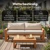 STEELSØN 'Mizaru' Premium Gartenlounge, Gartenmöbel Set mit Tisch, taupe, Akazienholz, wetterfest und UV-beständig, Outdoor Sofa 2 Sitzer Bild 3