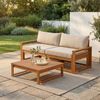 STEELSØN 'Mizaru' Premium Gartenlounge, Gartenmöbel Set mit Tisch, taupe, Akazienholz, wetterfest und UV-beständig, Outdoor Sofa 2 Sitzer Bild 2