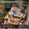 STEELSØN 'Mizaru' Premium Gartenlounge, Gartenmöbel Set mit Tisch, taupe, Akazienholz, wetterfest und UV-beständig, Outdoor Sofa 2 Sitzer Bild 5