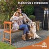 COSTWAY Gartenbank, 2 Sitzer, Akazienholz, bis 360kg, 110x46x72cm Bild 3